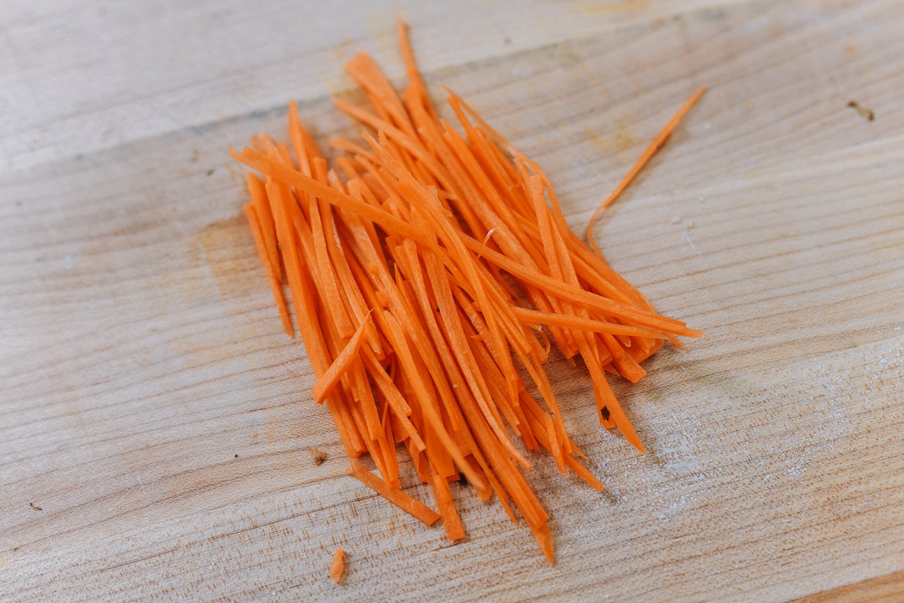 finely julienned carrot