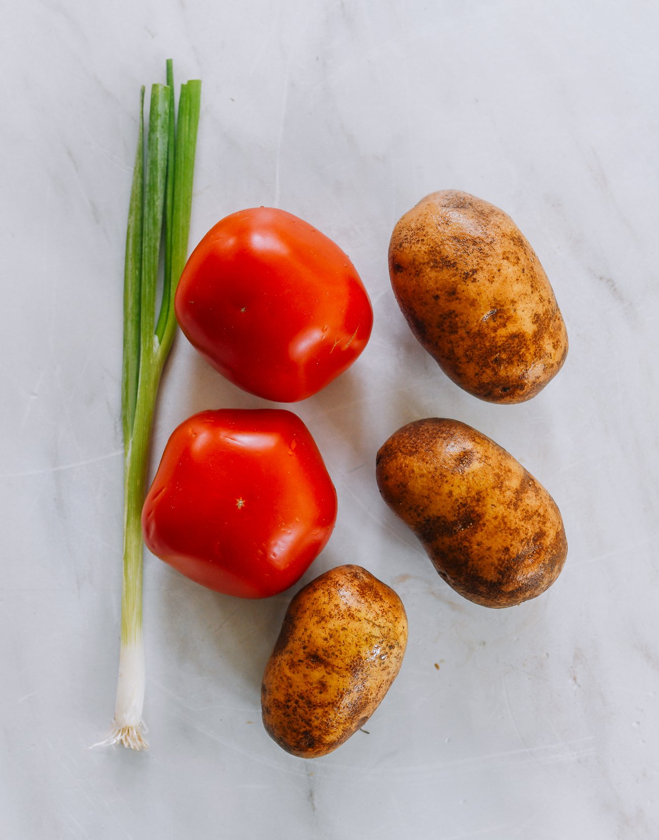 Scallion, Tomatoes, and Potatoes