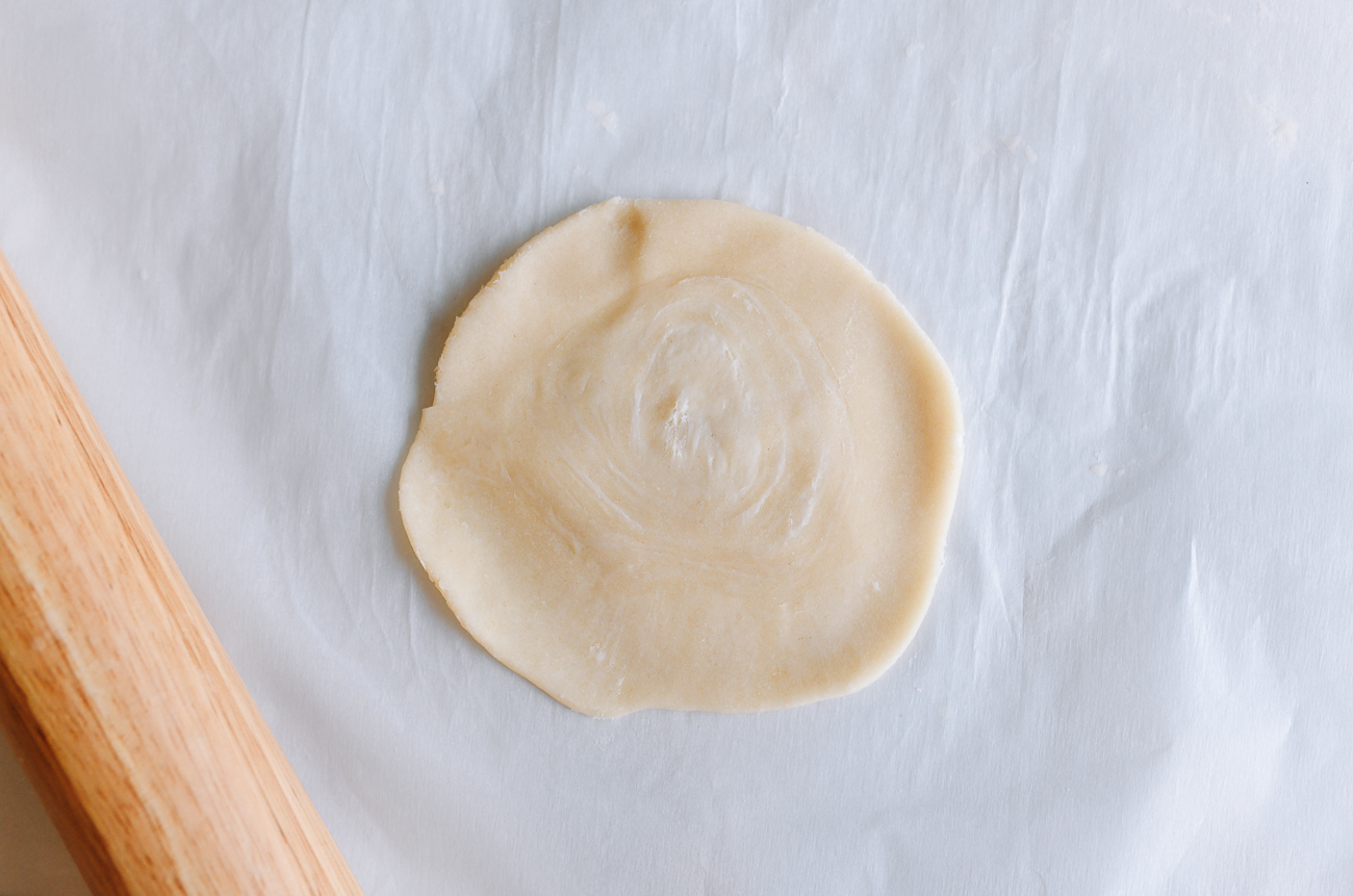 flattened circle of dough