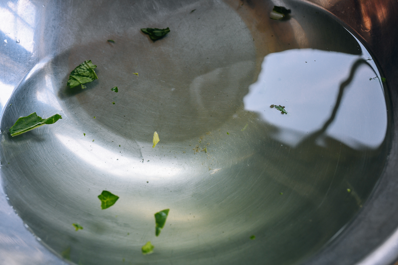 less sand in bottom of bowl from washing bok choy