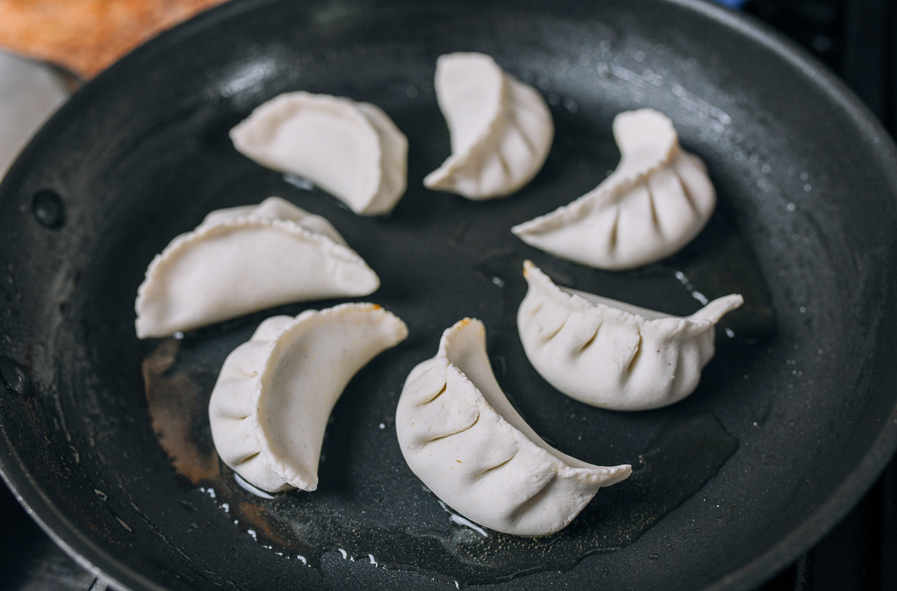 pan-frying gluten-free dumplings