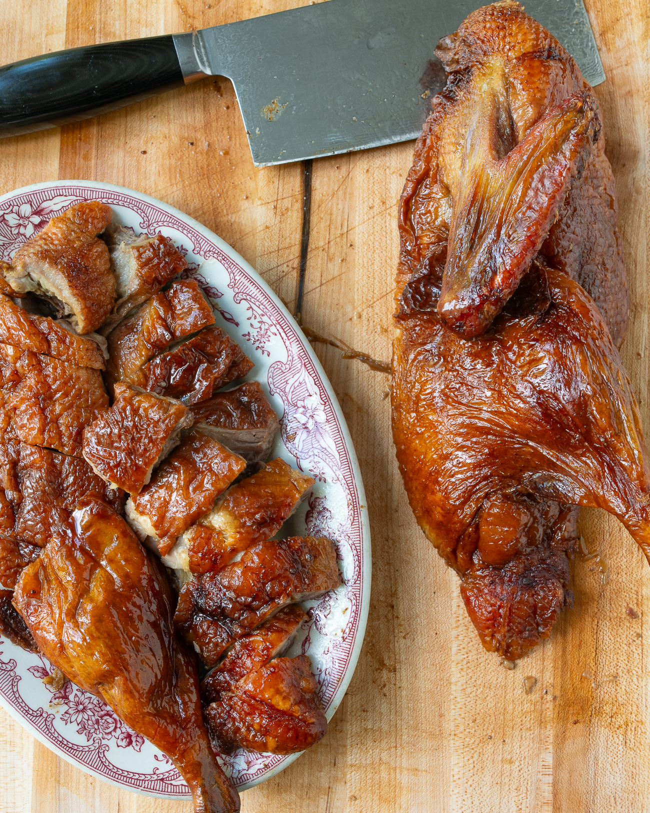 carved Chinese roast duck