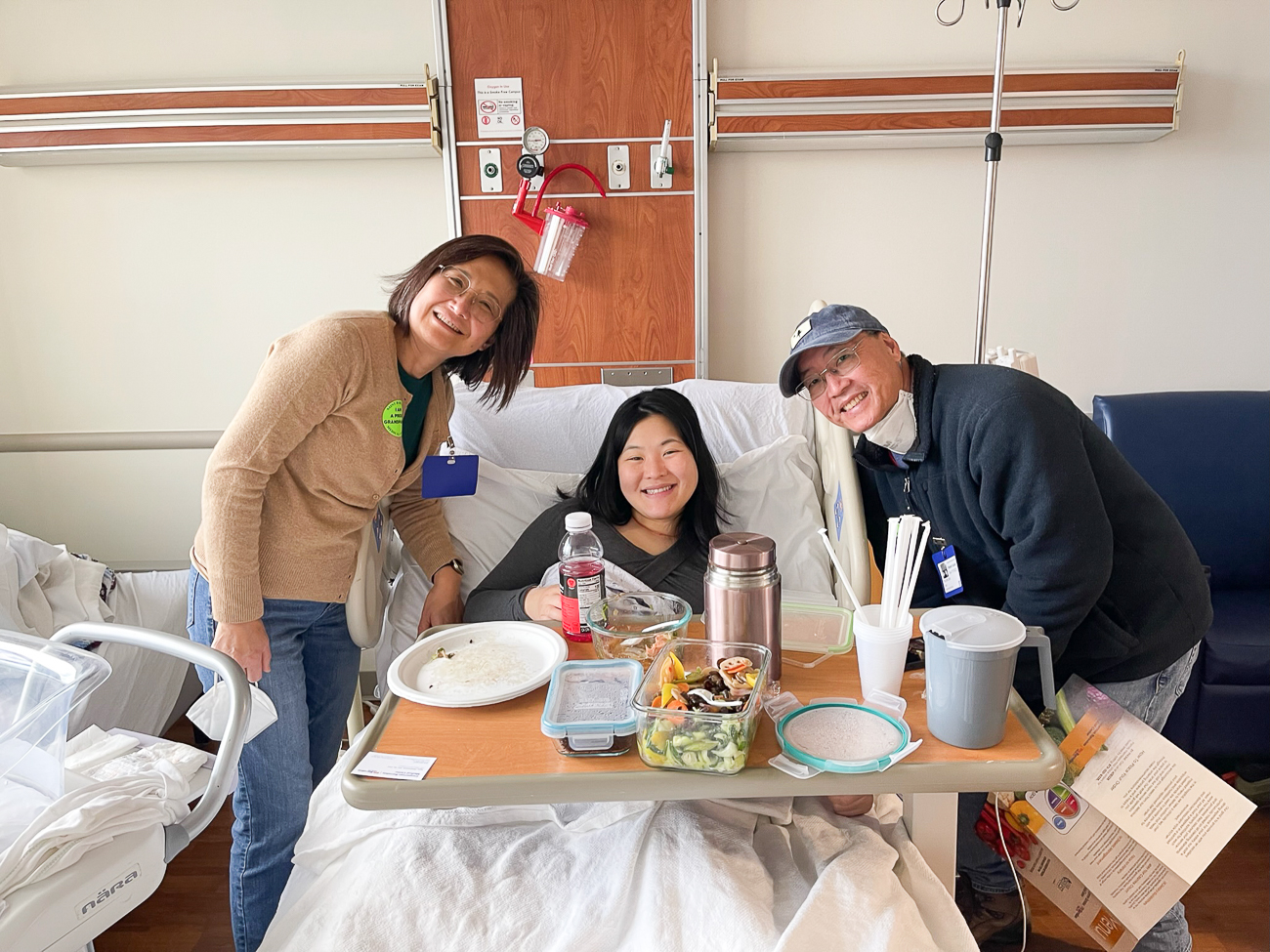 sarah in hospital with judy and bill