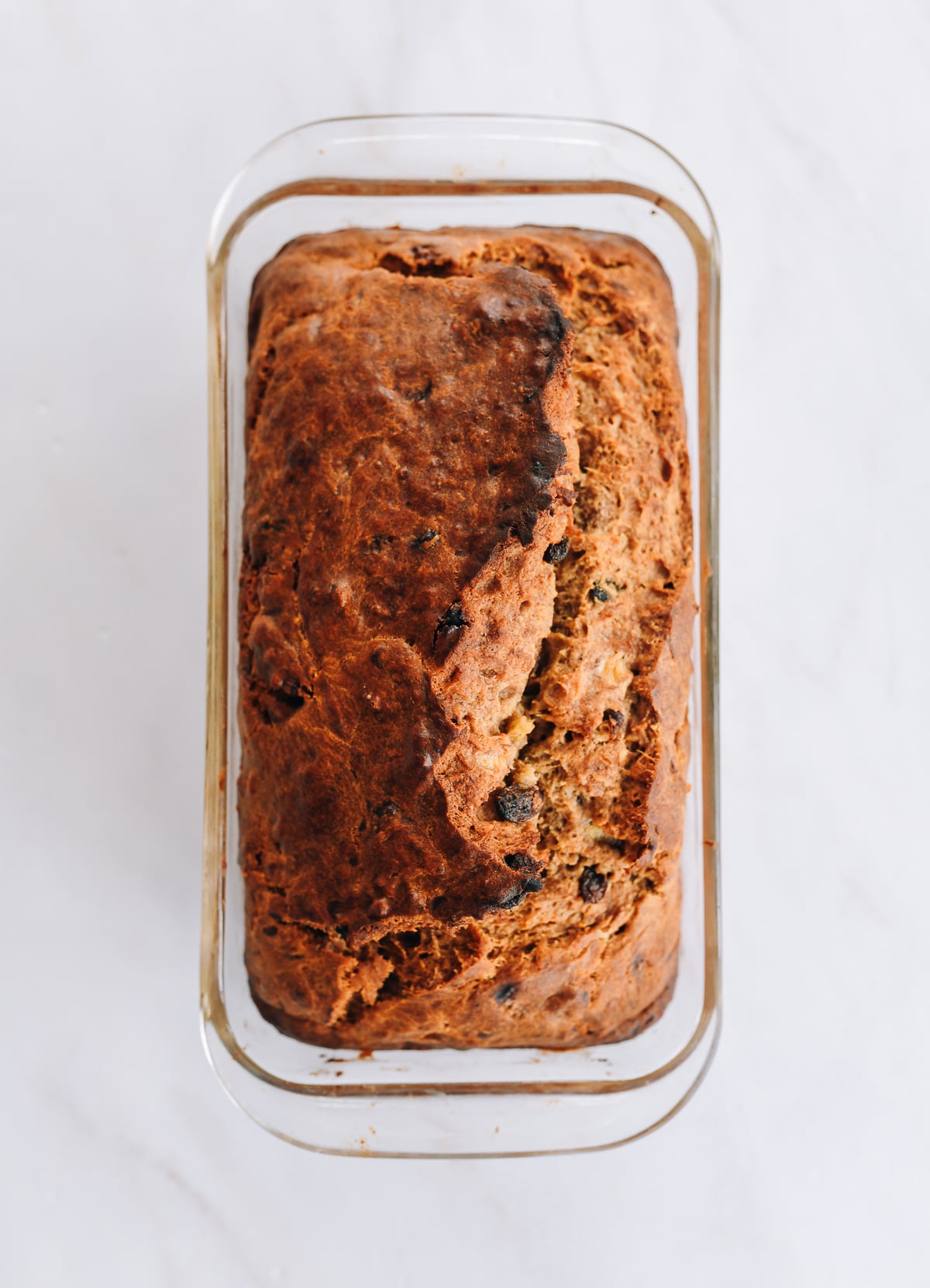 bananų duonos kepalas be cukraus