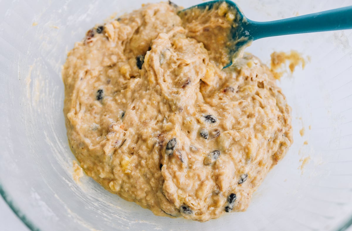 bananų duonos tešla