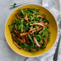 Stir-fried Pressed Tofu with peppers and black beans