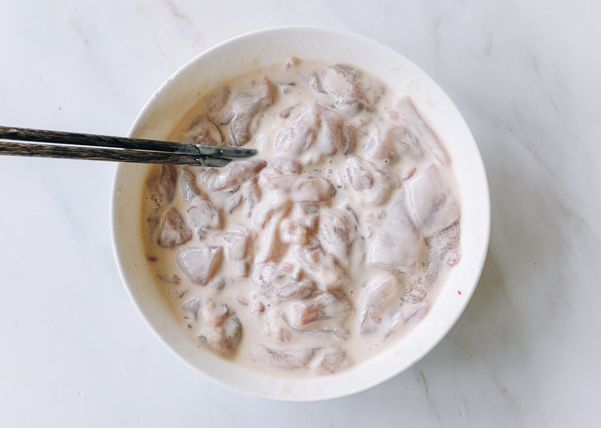 battered chicken for sesame chicken