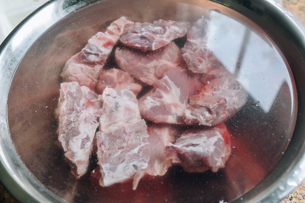 soaked pork neck bones