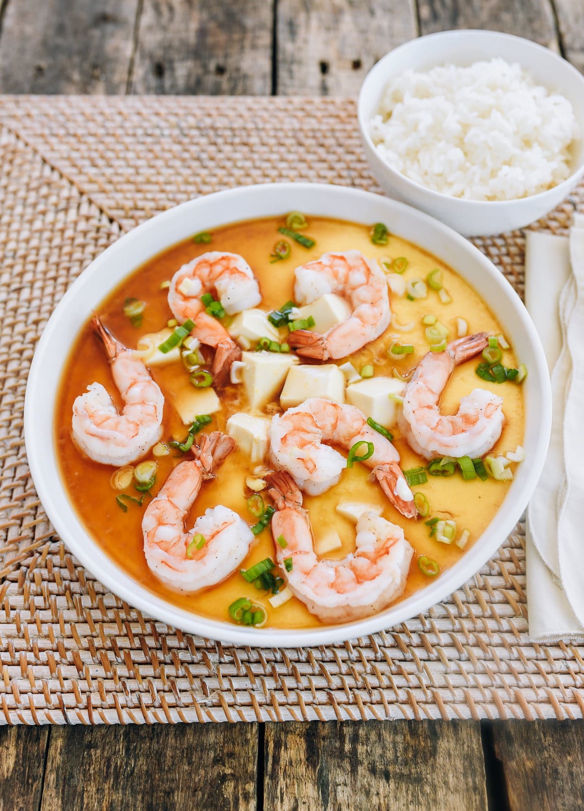steamed egg with shrimp and tofu recipe