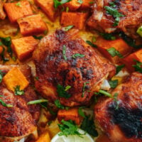 Thai red curry sheet pan chicken