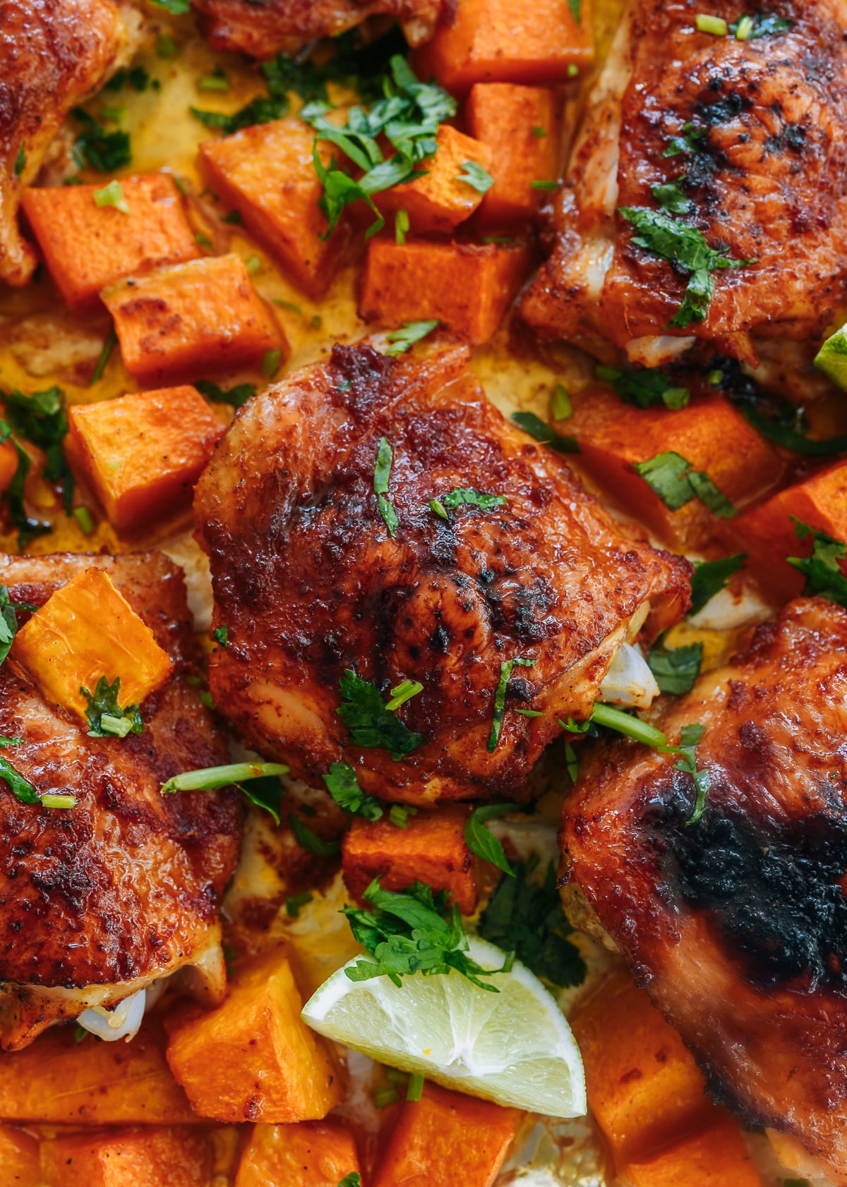 Thai red curry sheet pan chicken