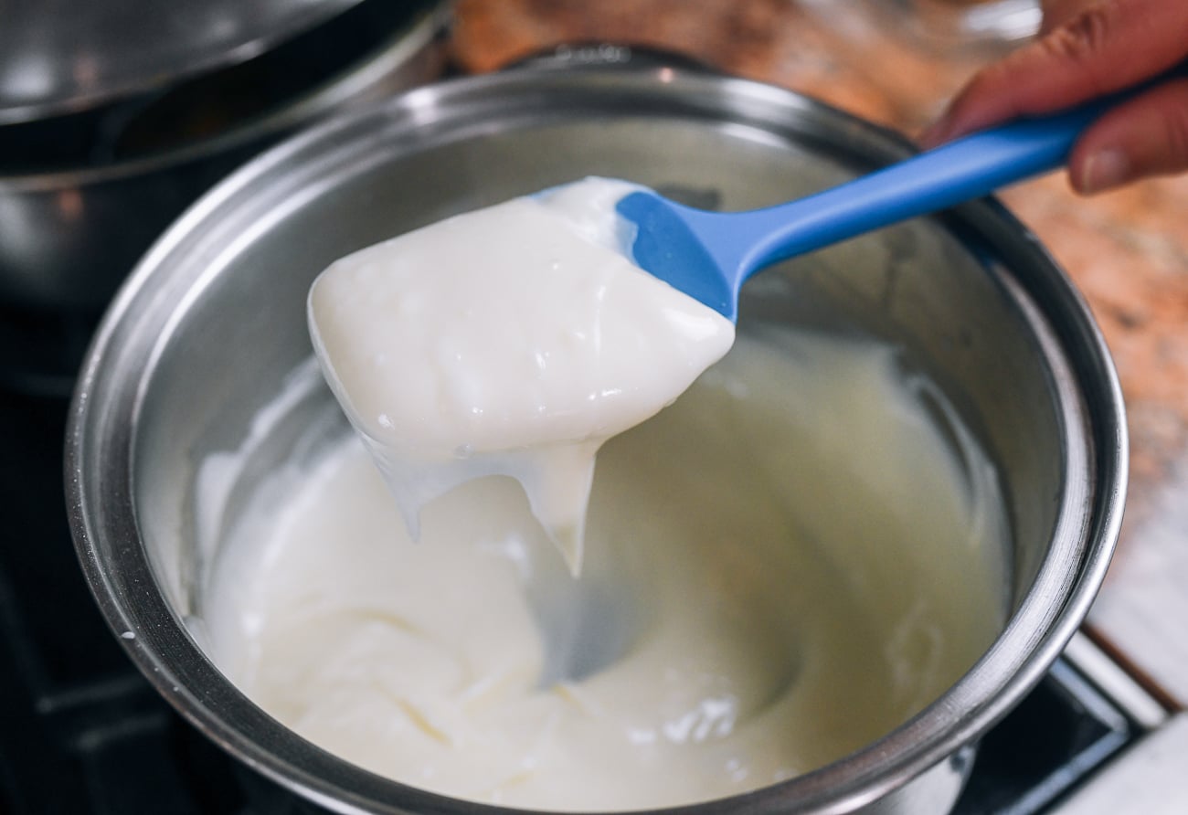 cantonese milk pudding mixture