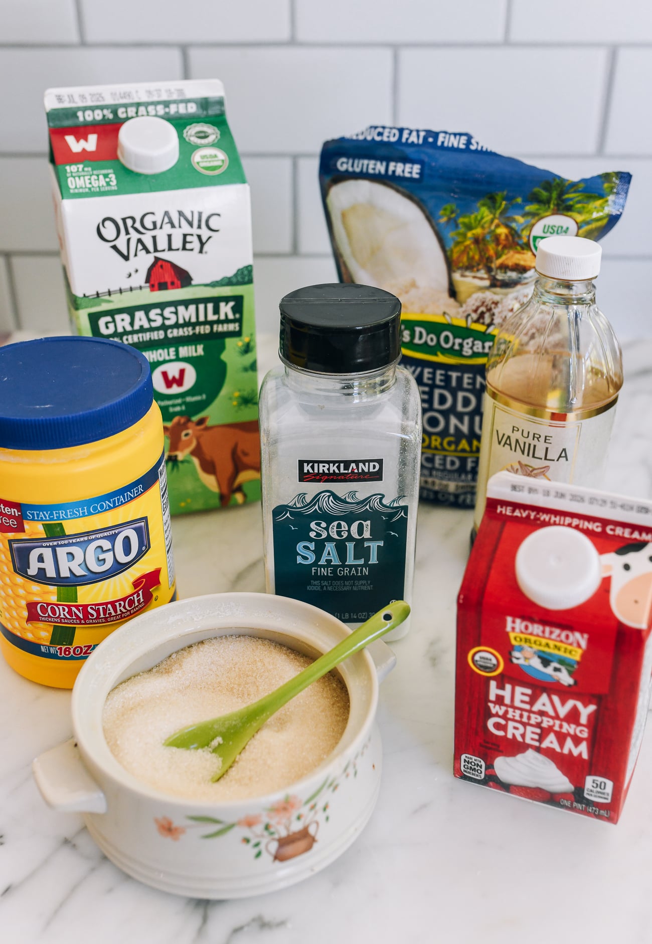 ingredients for Chinese milk pudding