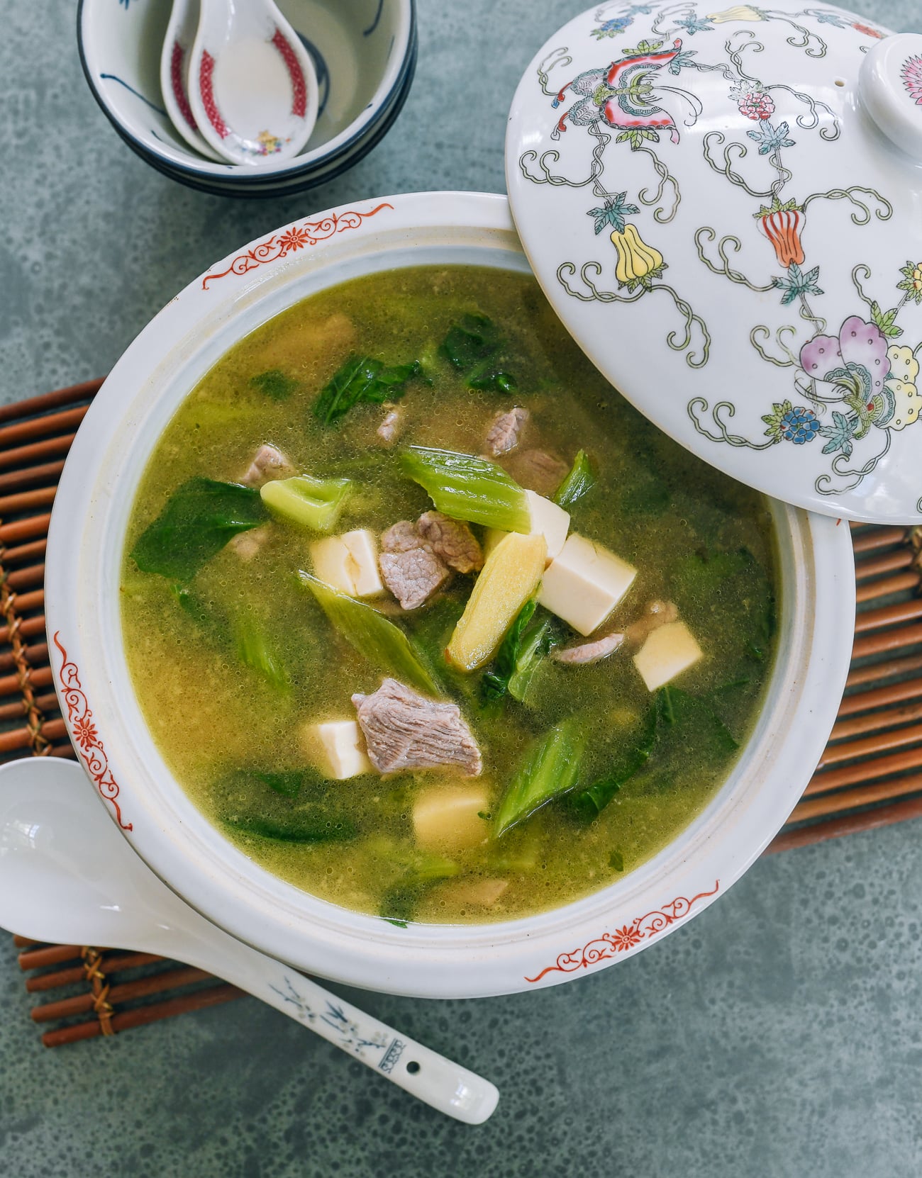 Mustard Green Soup with Pork