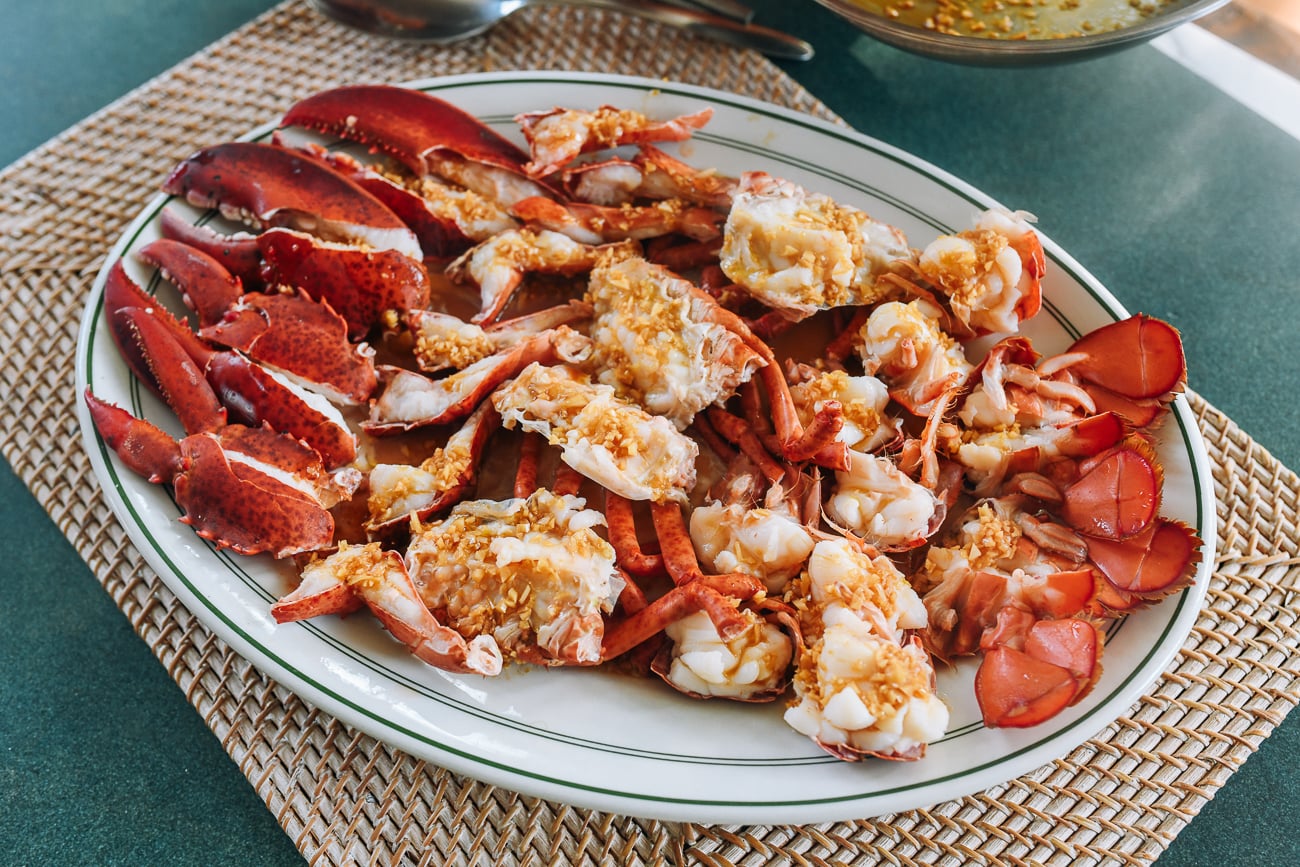 steamed lobster with soy garlic butter recipe
