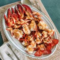 Chinese Steamed Lobster with Soy Garlic Butter
