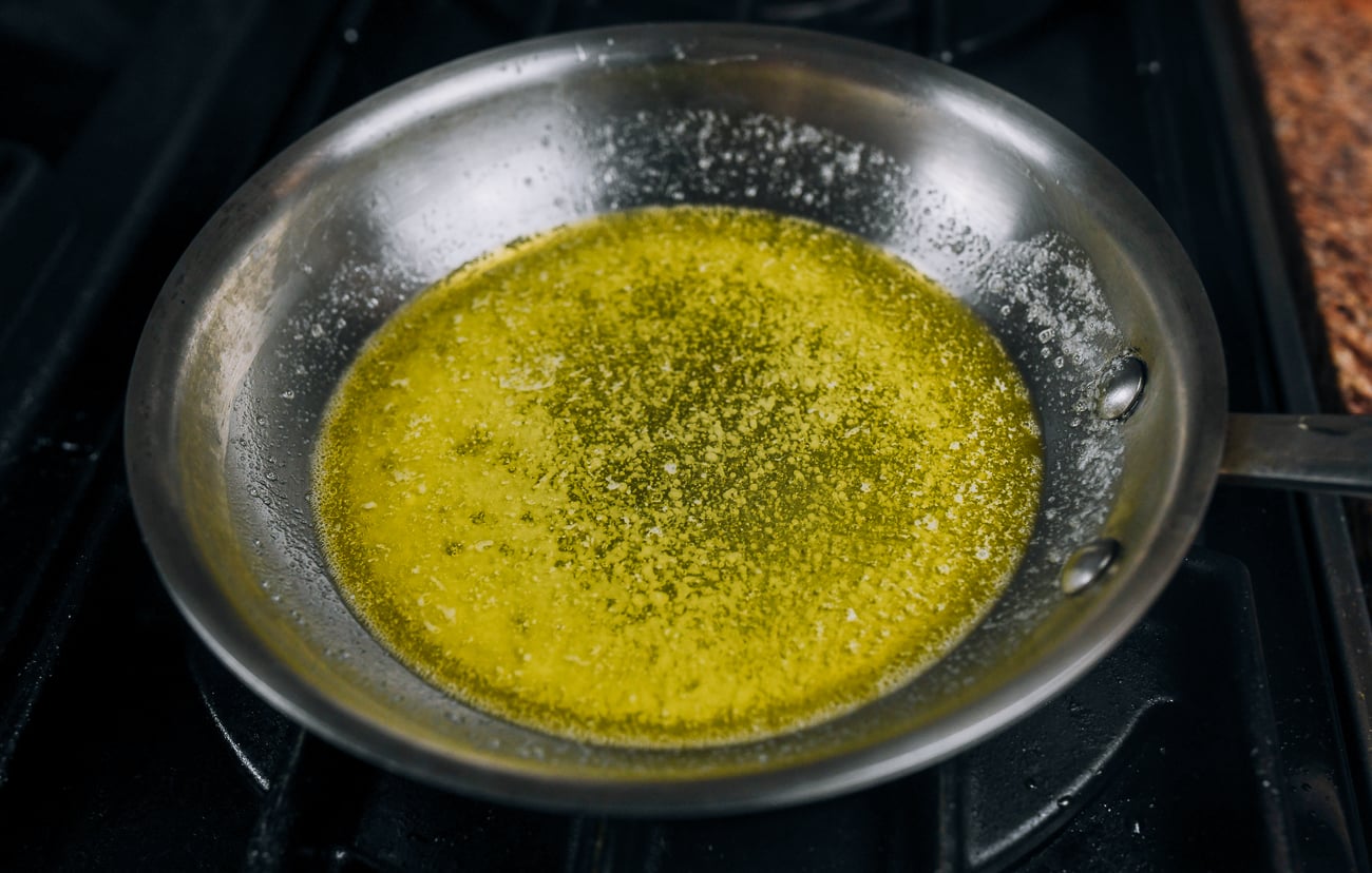 butter in pan
