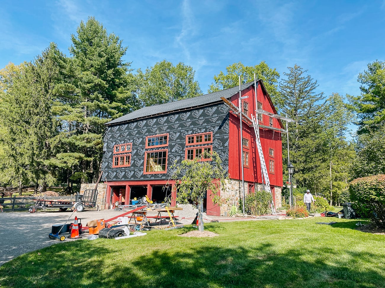 barn siding in summer