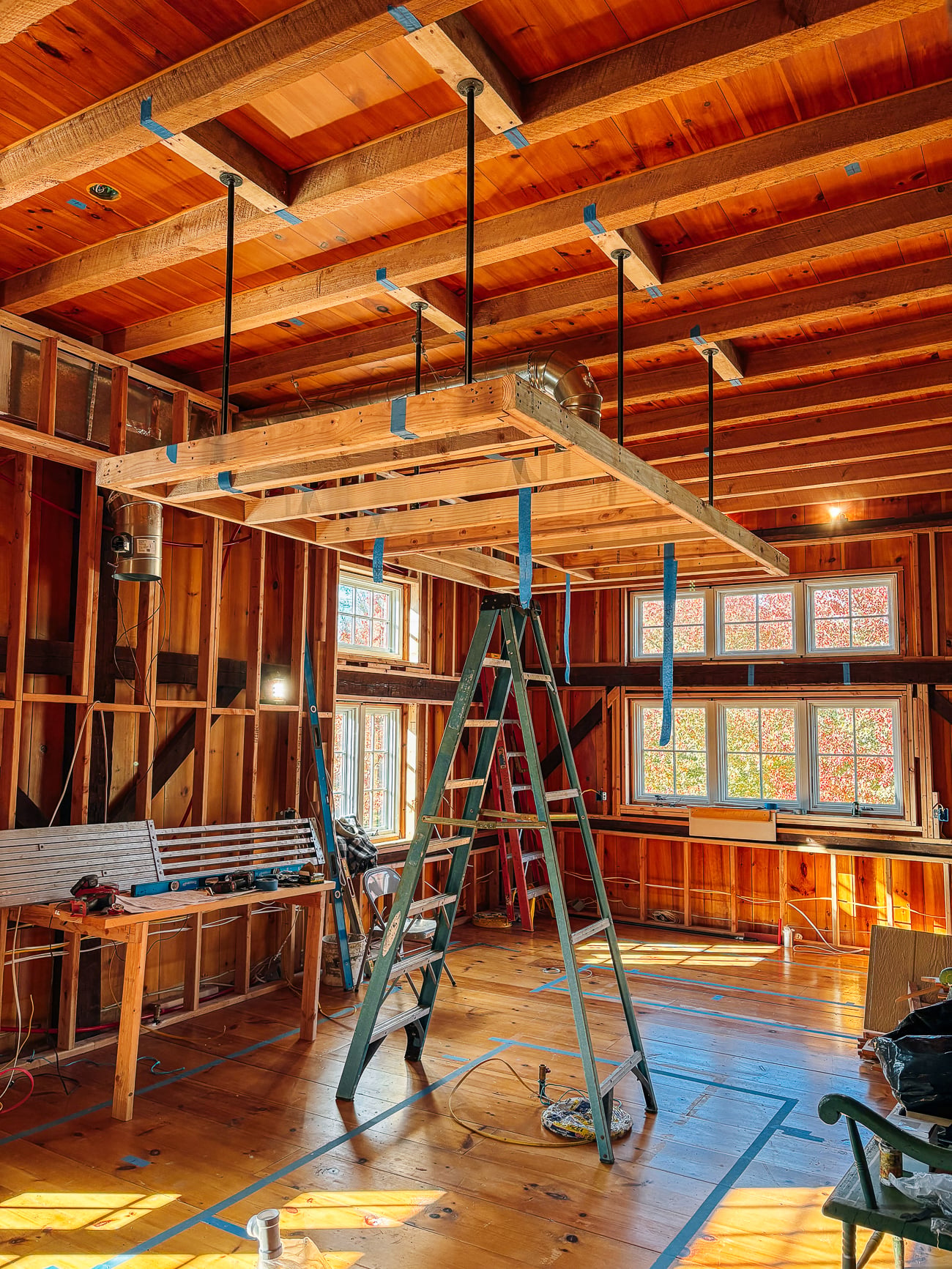 framing and floating ceiling