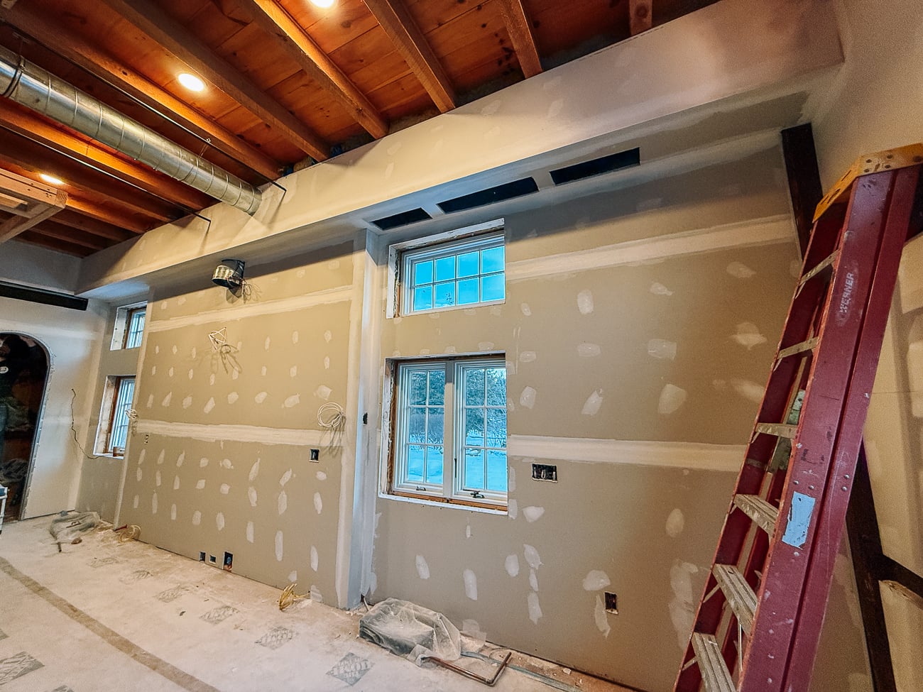 sheetrocked wall