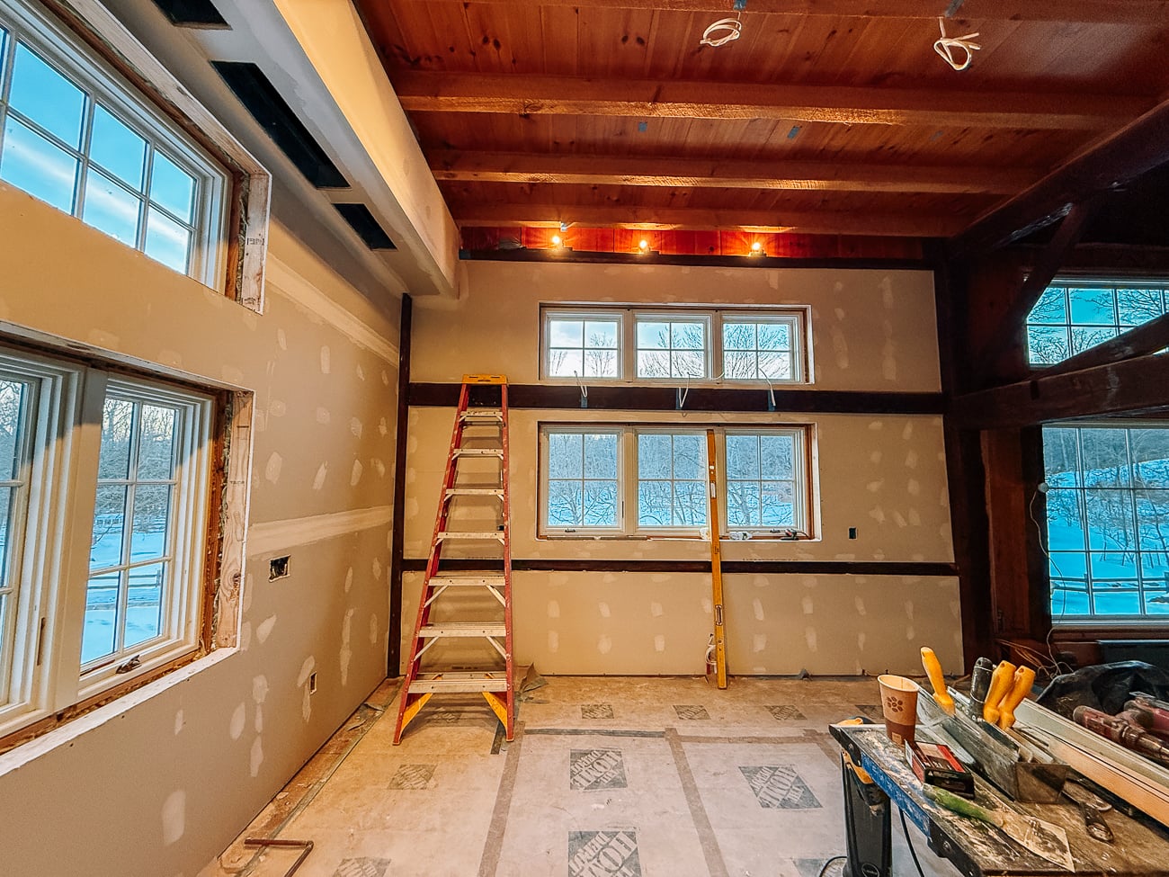 sheetrock around windows