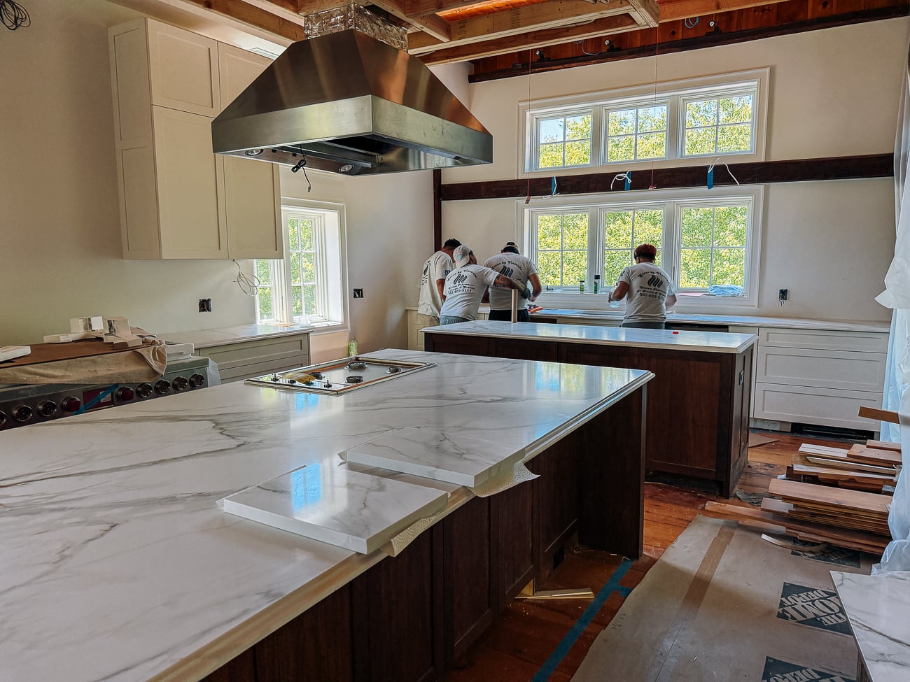 barn kitchen countertop installation