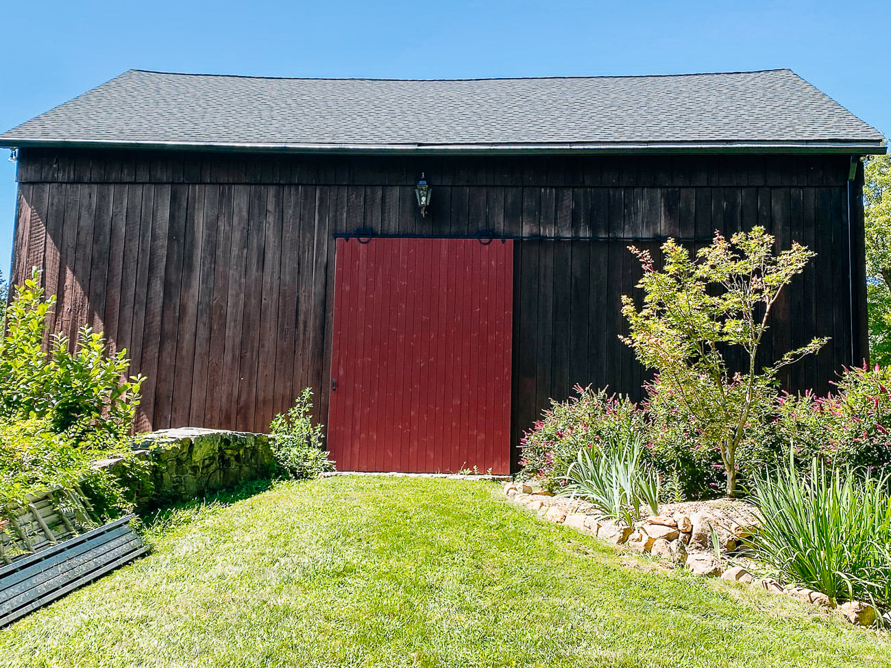 barn before siding redone