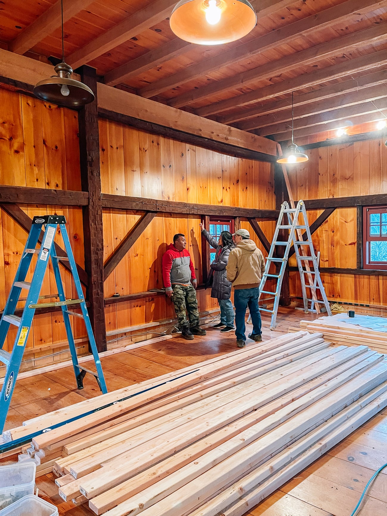 interior of barn before renovation