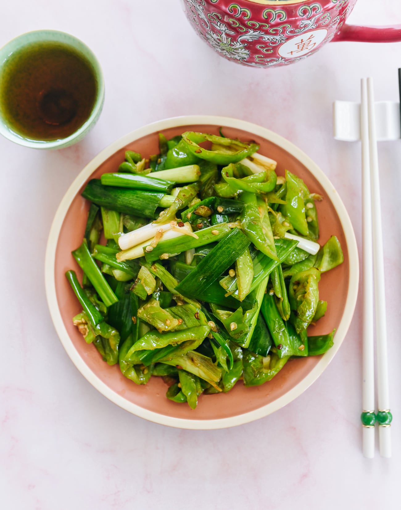scallion pepper stir-fry